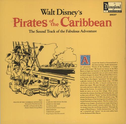 Walt Disney Pirates Of The Caribbean vinyl LP album (LP record) US W-DLPPI776716