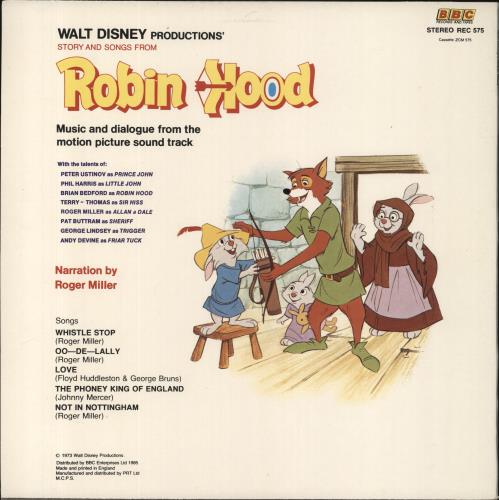 Walt Disney Robin Hood vinyl LP album (LP record) UK W-DLPRO657891