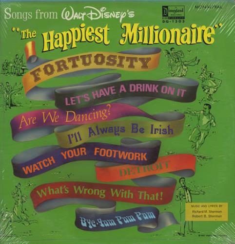 Walt Disney The Happiest Millionaire vinyl LP album (LP record) US W-DLPTH360681
