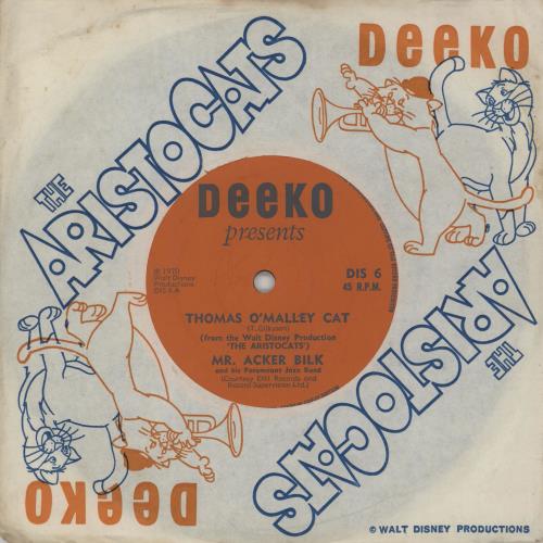Walt Disney Thomas O'Malley Cat 7" vinyl single (7 inch record / 45) UK W-D07TH755061