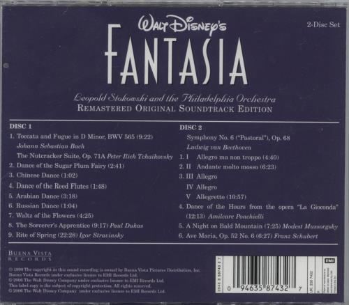 Walt Disney Walt Disney's Fantasia 2 CD album set (Double CD) UK W-D2CWA876795