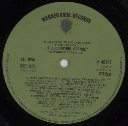 Walter Carlos A Clockwork Orange - 1st - EX vinyl LP album (LP record) UK WCLLPAC774914