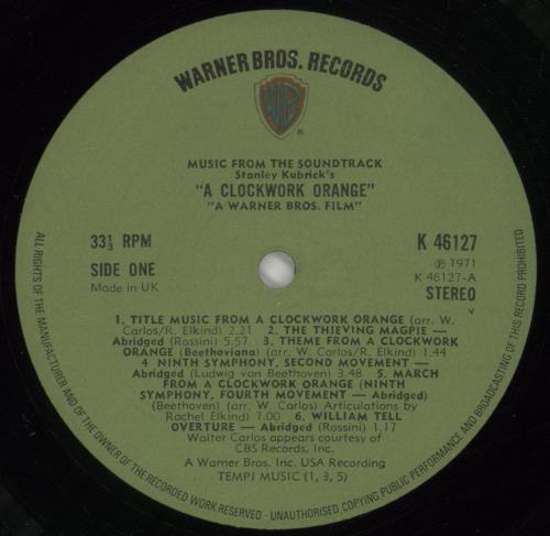 Walter Carlos A Clockwork Orange - 1st - VG vinyl LP album (LP record) UK WCLLPAC797099