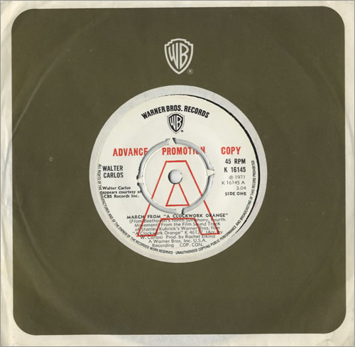 Walter Carlos March From 'A Clockwork Orange' 7" vinyl single (7 inch record / 45) UK WCL07MA519889