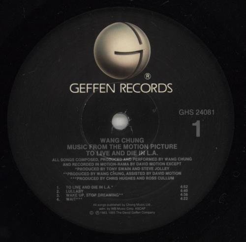 Wang Chung To Live And Die In L.A. vinyl LP album (LP record) US WANLPTO878610