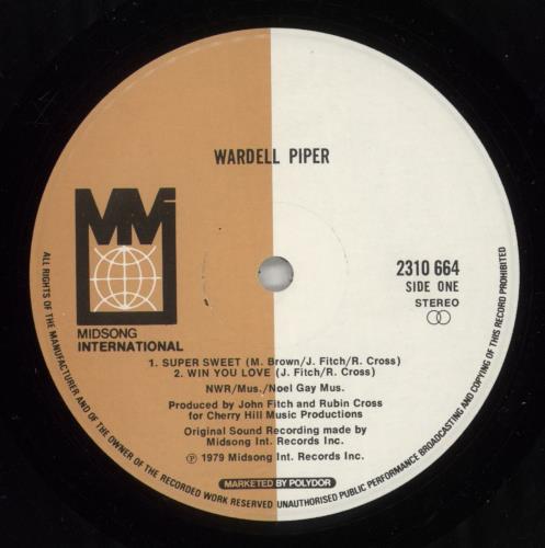 Wardell Piper Wardell Piper vinyl LP album (LP record) UK XB7LPWA864133