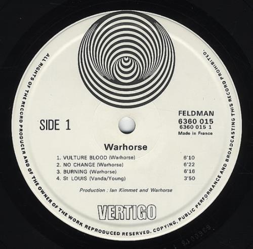 Warhorse Warhorse vinyl LP album (LP record) French WAHLPWA373683