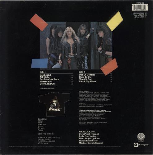 Warlock Hellbound vinyl LP album (LP record) German WLKLPHE177998