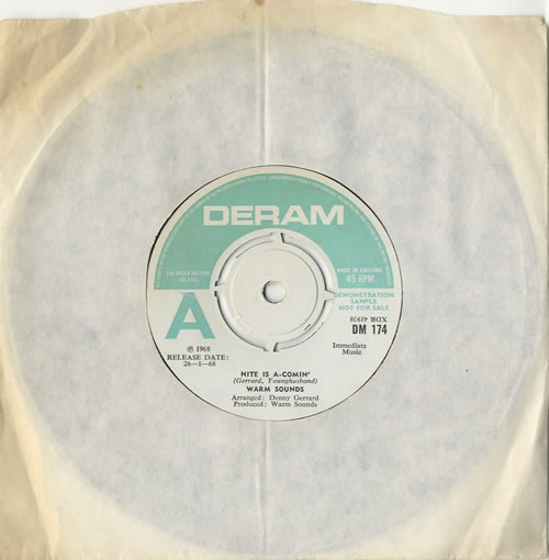 Warm Sounds Nite Is A-Comin' 7" vinyl single (7 inch record / 45) UK WC407NI450954