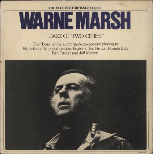 Warne Marsh Jazz Of Two Cities vinyl LP album (LP record) French WC0LPJA565784