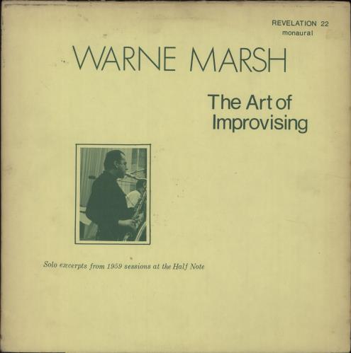 Warne Marsh The Art Of Improvising vinyl LP album (LP record) US WC0LPTH676042