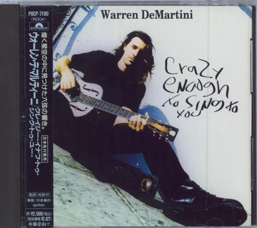 Warren DeMartini Crazy Enough To Sing To You CD album (CDLP) Japanese 0ZRCDCR785399