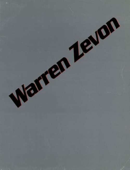 Warren Zevon Set Of 2 Press Packs media press pack US WZVPPSE466124