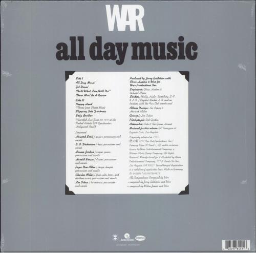 War All Day Music vinyl LP album (LP record) UK W-RLPAL824281