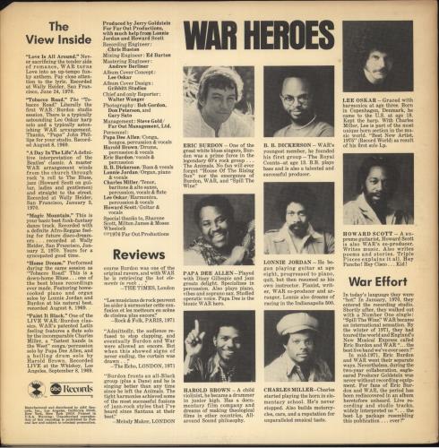 War Love Is All Around - deletion cut vinyl LP album (LP record) US W-RLPLO410464