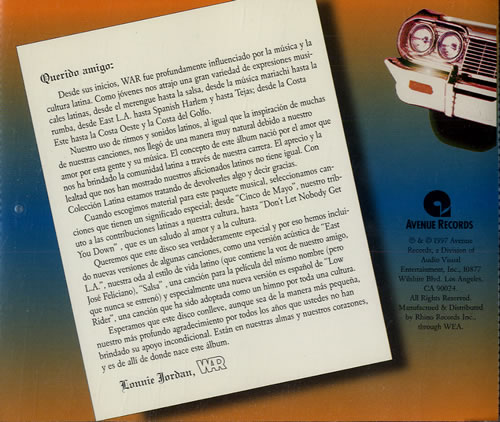 War Low Rider CD single (CD5 / 5") US W-RC5LO199991