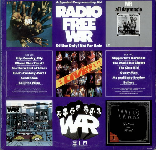 War Radio Free War - A Special Programming Aid vinyl LP album (LP record) US W-RLPRA517392