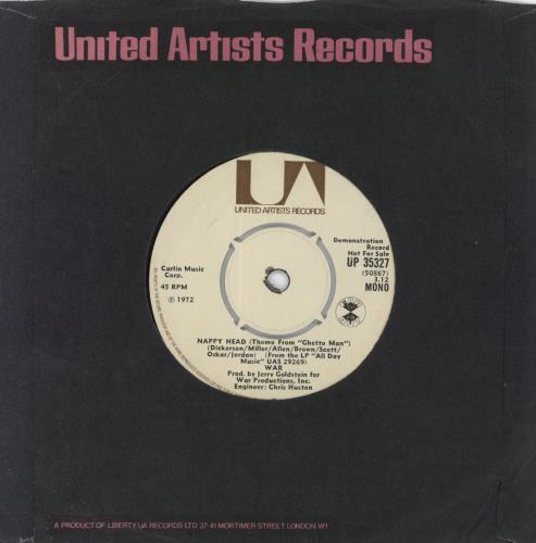 War Slippin' Into Darkness - A Label 7" vinyl single (7 inch record / 45) UK W-R07SL803550