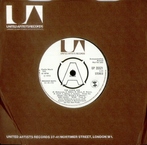 War The Cisco Kid 7" vinyl single (7 inch record / 45) UK W-R07TH519256