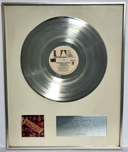 War War Live - RIAA Double Platinum Award award disc US W-RAWWA491566