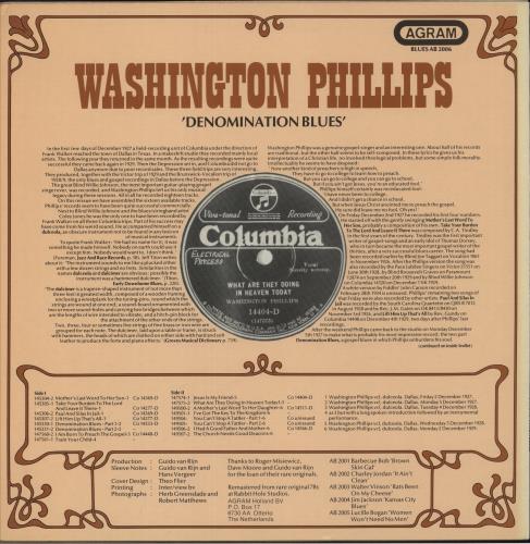Washington Phillips Denomination Blues vinyl LP album (LP record) Belgian WFXLPDE577843