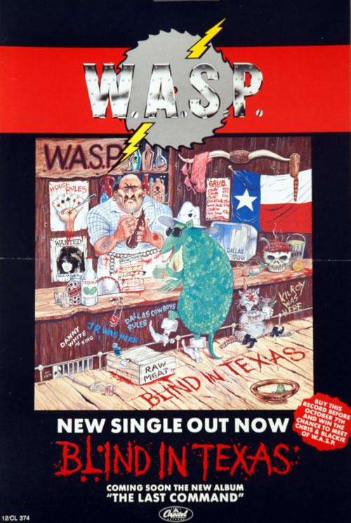 WASP Blind In Texas poster UK WASPOBL622389