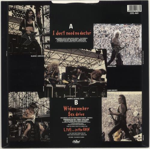 WASP I Don't Need No Doctor 12" vinyl single (12 inch record / Maxi-single) UK WAS12ID708125