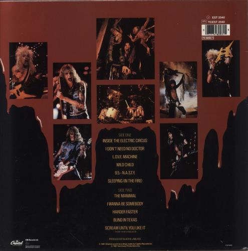 WASP Live...In The Raw vinyl LP album (LP record) UK WASLPLI340110