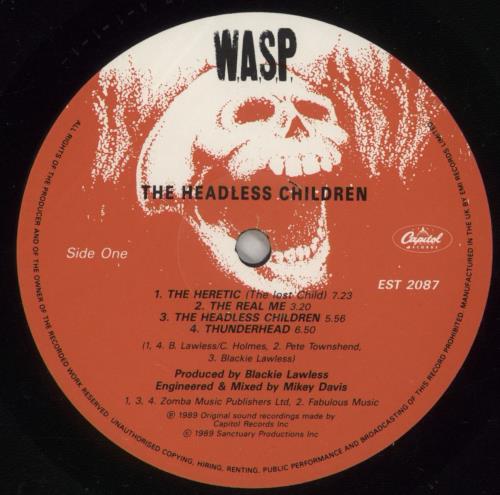 WASP The Headless Children - Hype Stickered - VG vinyl LP album (LP record) UK WASLPTH878946