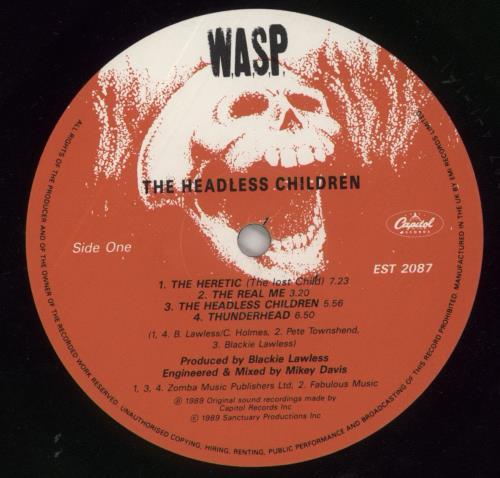WASP The Headless Children vinyl LP album (LP record) UK WASLPTH708250
