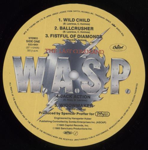 WASP The Last Command vinyl LP album (LP record) Japanese WASLPTH829181