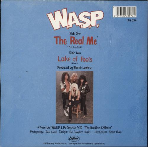 WASP The Real Me - Blue Vinyl 7" vinyl single (7 inch record / 45) UK WAS07TH43304