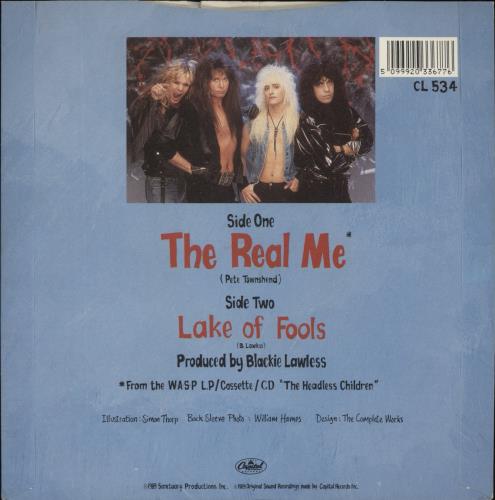 WASP The Real Me 7" vinyl single (7 inch record / 45) UK WAS07TH150603
