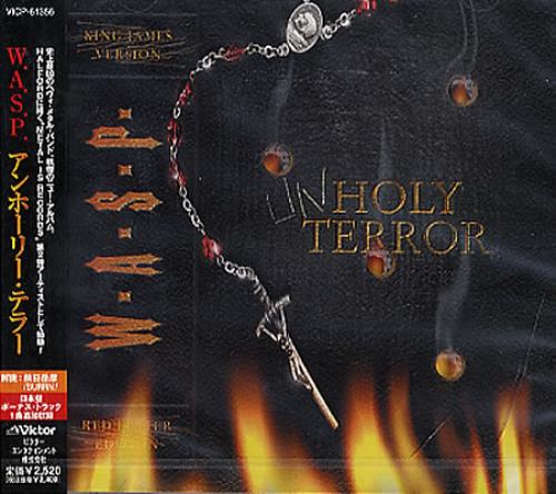 WASP Unholy Terror CD album (CDLP) Japanese WASCDUN197290