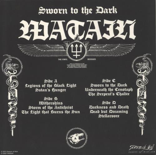 Watain Sworn To The Dark 2-LP vinyl record set (Double LP Album) French 5V32LSW869637