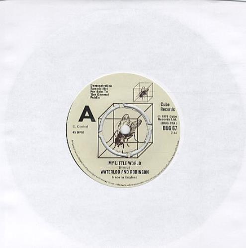 Waterloo And Robinson My Little World 7" vinyl single (7 inch record / 45) UK W&R07MY334443