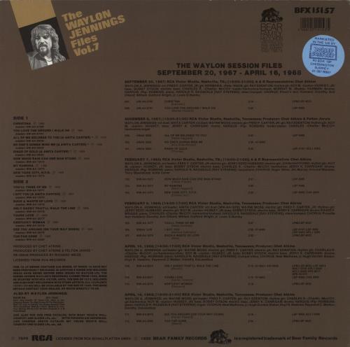 Waylon Jennings The Waylon Jennings Files, Vol. 7 vinyl LP album (LP record) German WAJLPTH848321