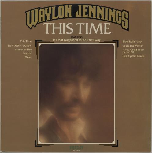 Waylon Jennings This Time vinyl LP album (LP record) UK WAJLPTH674337