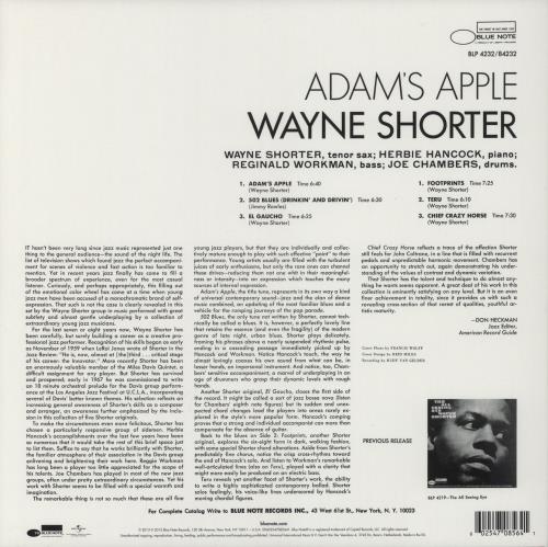 Wayne Shorter Adam's Apple vinyl LP album (LP record) UK WYSLPAD893772
