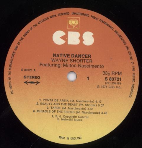 Wayne Shorter Native Dancer vinyl LP album (LP record) UK WYSLPNA544015