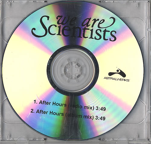 We Are Scientists After Hours CD-R acetate US WSICRAF451663