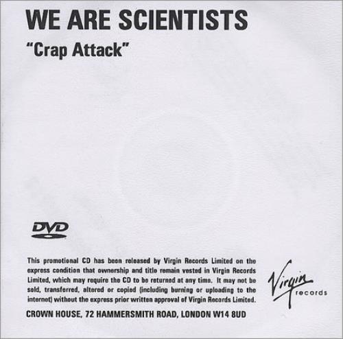 We Are Scientists Crap Attack CD-R acetate UK WSICRCR387979