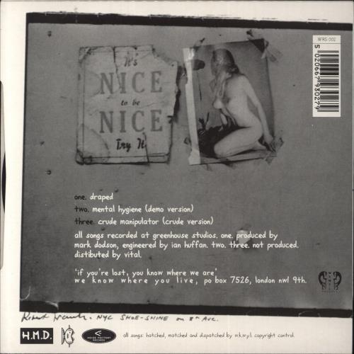 We Know Where You Live Draped 7" vinyl single (7 inch record / 45) UK WA407DR521211