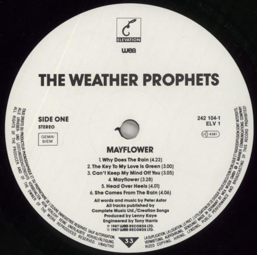 Weather Prophets Mayflower vinyl LP album (LP record) UK WPRLPMA113013