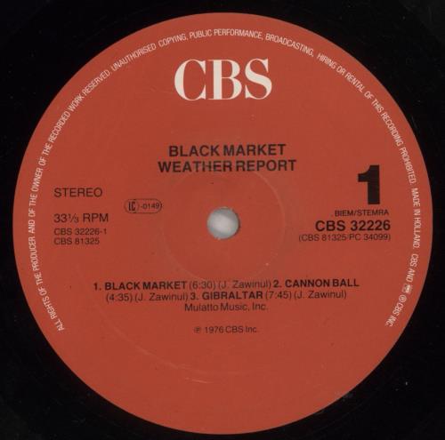 Weather Report Black Market - Red Label - Nice Price Sticker vinyl LP album (LP record) UK WEALPBL879360