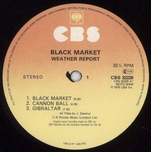 Weather Report Black Market vinyl LP album (LP record) UK WEALPBL636816