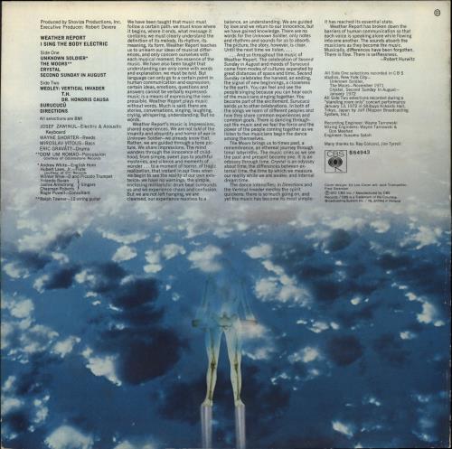 Weather Report I Sing The Body Electric vinyl LP album (LP record) Dutch WEALPIS891735