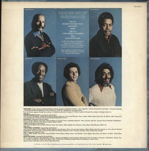 Weather Report Sweetnighter vinyl LP album (LP record) US WEALPSW734305