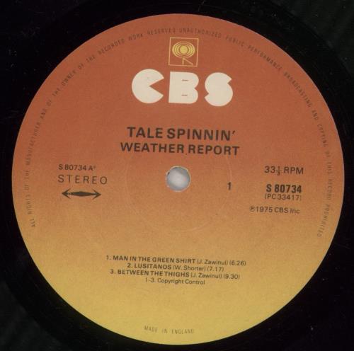 Weather Report Tale Spinnin' vinyl LP album (LP record) UK WEALPTA542094