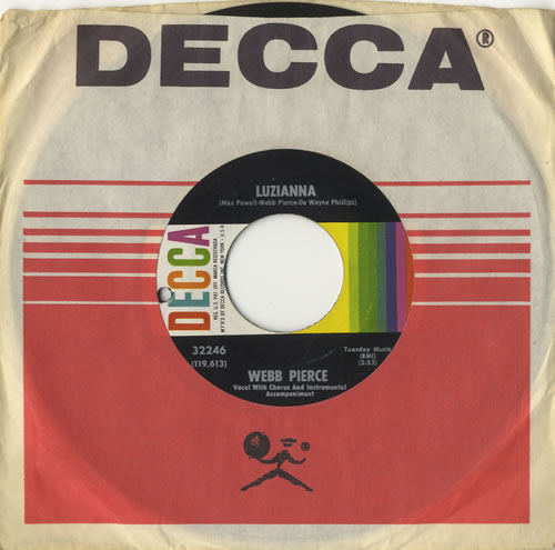 Webb Pierce Luzianna 7" vinyl single (7 inch record / 45) US WEC07LU514663
